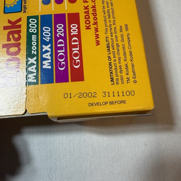 Kodak MAX 400 Speed 35mm Color Print Film 4 Pack Sealed Expired 01/02 - Picture 5 of 6